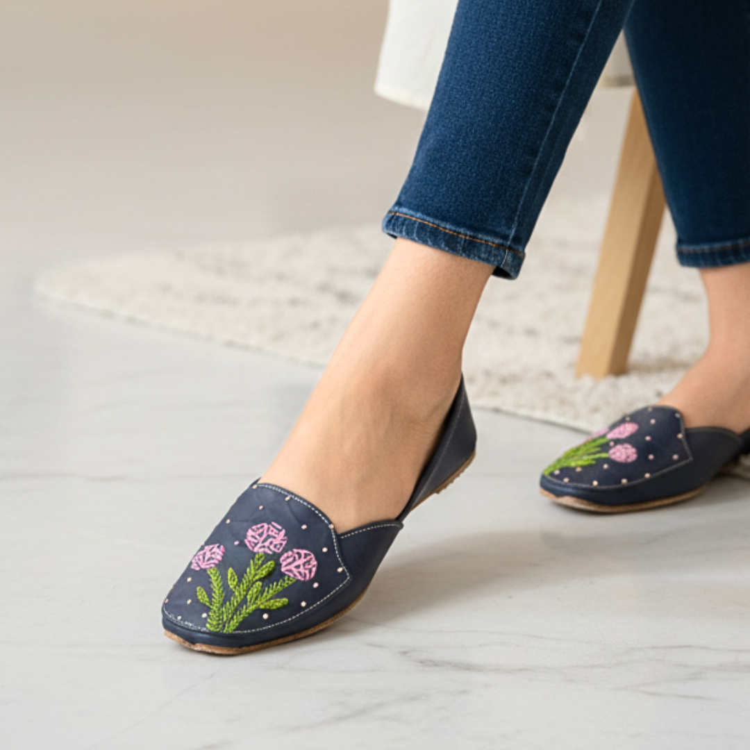 The Midnight Bloom Loafers